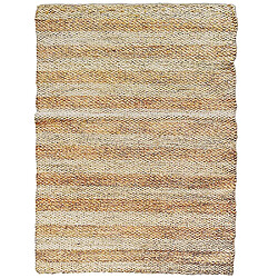 ICONIK INTERIOR Tapis rectangulaire en jute - Boho Bali - 100x120 CM - Ghana Naturel