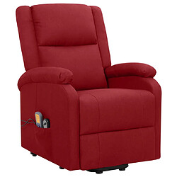 vidaXL Fauteuil de massage Rouge bordeaux Tissu