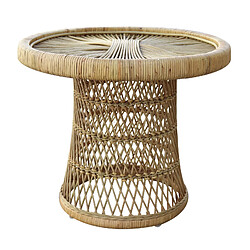 Table d'Appoint Rotin Naturel Chillvert Parma 60x50 cm Rond