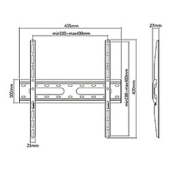 Acheter Support TV économique Maclean, max vesa 400x400, 32-55", 45kg, noir, MC-938