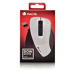 NGS WIRELESS MOUSE BOW WHITE Souri sans fil blanche 800/1200/1600 dpi pas cher