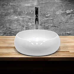 Avis Ecd Germany Lavabo en céramique blanc vasque èvier à poser design rond moderne Ø 400 mm