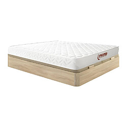 Vente-Unique Ensemble 180 x 200 cm sommier coffre naturel clair + matelas mémoire de forme ép.15cm - PELOPS de DREAMEA