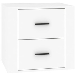 Maison Chic Table de chevet Table de Nuit Meuble de Rangement Blanc 50x39x47 cm