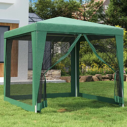 vidaXL Tente de fête avec 4 parois latérales en maille Vert 2.5x2.5 m 