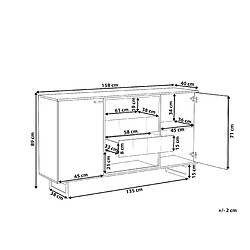 Avis Beliani Commode BOISO 89 cm Bois clair