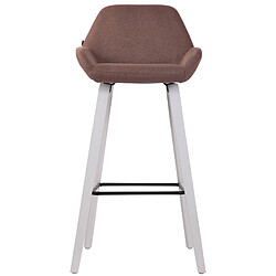 Non Tabouret de bar Newnan tissu 4 pieds structure blanc (chêne)