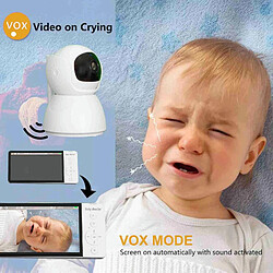 Acheter Babyphone Camera Vision Nocturne Sans Fil 5 Pouces Avec Alarme Et Berceuses EU Plug YONIS