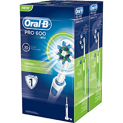 Oral-B PRO 600 Cross Action Adulte Brosse à dents rotative oscillante Bleu, Blanc