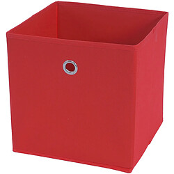 Mendler Box pliable T362, box de rangement, tissu 28x28x28cm ~ rouge