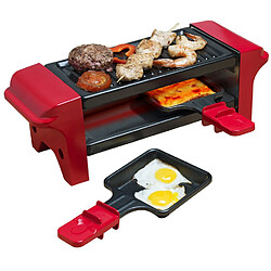 Appareil à raclette 2 personnes 350w + gril noir/rouge - agr102 - BESTRON