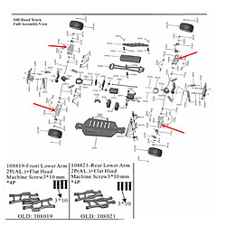 Avis Bras De Suspension Inférieurs Arrière En Alliage D'aluminium 1/10 Pour Accessoires RC Redcat HSP Violet