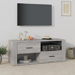 vidaXL Meuble TV Sonoma gris 100x35x40 cm Bois d'ingénierie