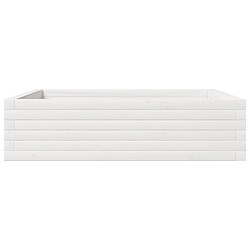 Acheter vidaXL Jardinière blanc 90x90x23 cm bois de pin massif