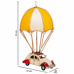 Avis Figurine Décorative Alexandra House Living Jaune Fer ABS Ballon Voiture Parachute 17 x 31 x 18 cm