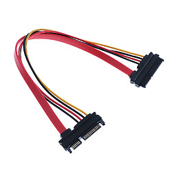 1 Pc 30CM Mâle à Femelle SATA Data Power Cable Extension M / F 22P 7 + 15 Broches