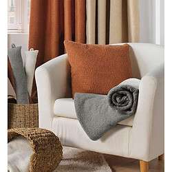 Avis Douceur D'Interieur Coussin déhoussable BELI - Bouclette unie - 45 x 45 cm - Terracotta