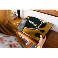 Lenco Platine vinyle avec Bluetooth®, USB, MP3, haut-parleurs LS-55WA Bois pas cher