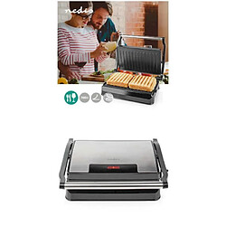 NEDIS APPAREIL Grill Viande / Panini / Bac re´cupe´rateur de graisse Plaque anti-adhe´sive 700W Haute qualité