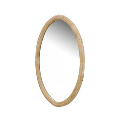 Aubry Gaspard Miroir ovale en bois naturel.