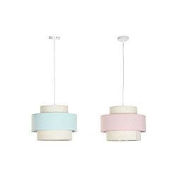 Suspension DKD Home Decor 40 x 40 x 30 cm Vert Rose clair 50 W (2 Unités)