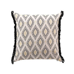 Douceur D'Interieur Coussin déhoussable FELL - Polycoton imprimé métallisé - 45 x 45 cm - Multicolore