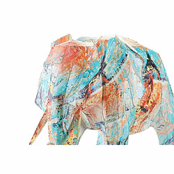 Figurine Décorative DKD Home Decor Eléphant Résine Multicouleur (37,5 x 17,5 x 26 cm)