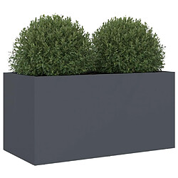 Avis vidaXL Jardinière anthracite 62x30x29 cm acier