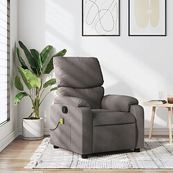 vidaXL Fauteuil de massage inclinable Taupe Tissu