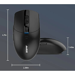 Universal Souris sans fil Souris gaming léger PMW3338 Puce lecteur sans fil 6 couleurs Lumière LED Réglage 16000 (noir)