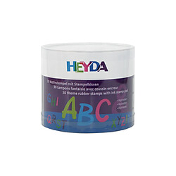 Heytec Heyco HEYDA Kit de tampons à motifs 'alphabet', boîte transparente ()