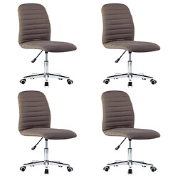 vidaXL Chaises à manger lot de 4 taupe tissu