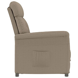 Avis vidaXL Fauteuil inclinable Taupe Similicuir daim