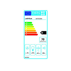 Hotte tiroir 60cm 310m3/h inox - AHT630IX - AIRLUX