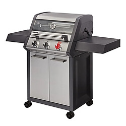 ENDERS - Barbecue Monroe Pro X3S Turbo - 3 brûleurs dont 1 Turbo Zone - 2 tablettes - Couvercle avec fenêtre - 11,2 kW