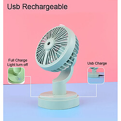 Universal Mini ventilateur de bureau 2 en 1 humidificateur USB rechargeable ventilateur de main vaporisateur d'eau vaporisateur surface climatisation ventilateur refroidissement | Ventilateur (vert)