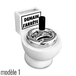 Cendrier céramique forme de toilette avec support à cigarettes - Demain j'arrête