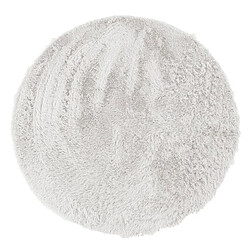 Thedecofactory NEO YOGA - Tapis lavable à base fine et souple extra doux blanc diam.120 