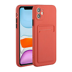 Coque en TPU Fente pour carte intégrée souple corail pour votre Apple iPhone 12