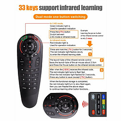 Acheter G30 Télécommande 2.4G Voice Air Mouse Sans Fil 33 Touches Ir Learning Gyro Sensing Smart Remote Pour Jeu Android Tv Box Noir