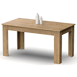 Pegane Table à manger en aggloméré et mélamine finition cambrian coloris chêne doré - Longueur 140 x Profondeur 80 x Hauteur 77 cm