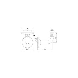 Acheter HELM KWS 4513 Soutien 75 mm Distance du mur