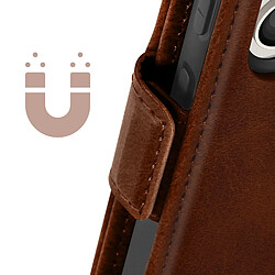 Avizar Étui pour Samsung Galaxy S23 Portefeuille Fonction Support Prestifold Marron pas cher