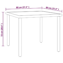 vidaXL Ensemble de salle à manger d'extérieur 5 pcs Acier pas cher