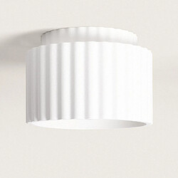 Ledkia Plafonnier Plâtre Double Colum Blanc