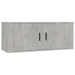 Avis vidaXL Ensemble de meubles TV 2 pcs gris béton bois d'ingénierie