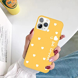 Acheter Wewoo Coque Pour iPhone 11 Pro Visage Souriant Plusieurs Coeurs D'amour Motif Coloré Givré TPU Téléphone Housse De Protection Jaune