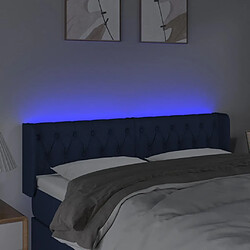 Acheter Maison Chic Tête de lit scandinave à LED,meuble de chambre Bleu 147x16x78/88 cm Tissu -MN18761