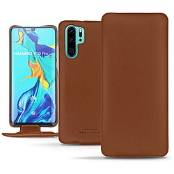 Housse cuir Huawei P30 Pro - Rabat vertical - Marron PU ( Pantone #8B4720 ) - NOREVE