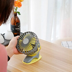 Acheter Mini Ventilateur Usb De Refroidissement Portable 4000mAh 4 Vitesses Ventilateur D'Air Rechargeable à Rotation Complète à 360 Degrés Ventilateur De Clip De Bureau De Chargement Usb